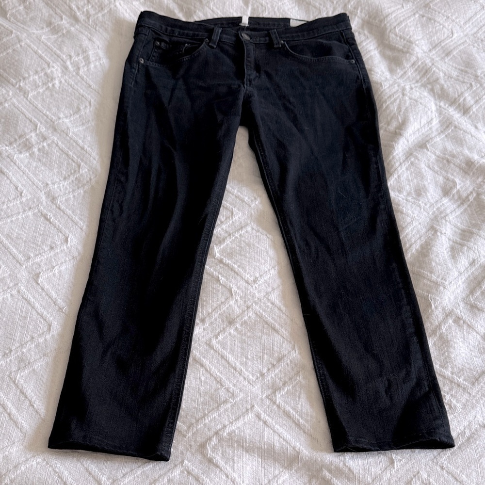 Rag & Bone The Skinny Dark Wash Cropped Jeans Size 29
